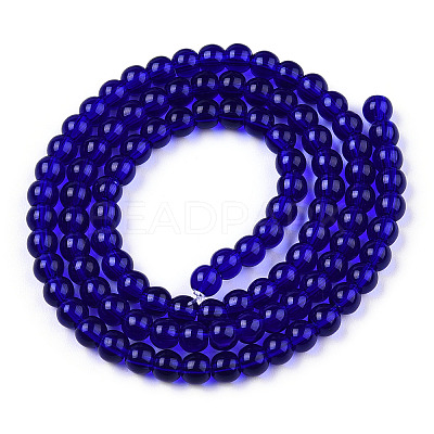 Transparent Glass Beads Strands X-GLAA-T032-T4mm-15-1