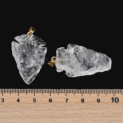 Raw Rough Natural Quartz Crystal Pendants G-G162-01G-03-1