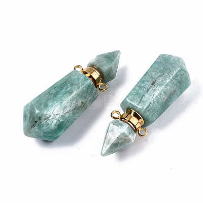 Faceted Natural Amazonite Pendants G-T131-15E-1