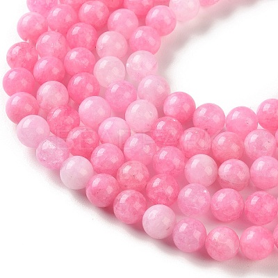 Natural Dyed White Jade Beads Strands G-M402-C03-07-1