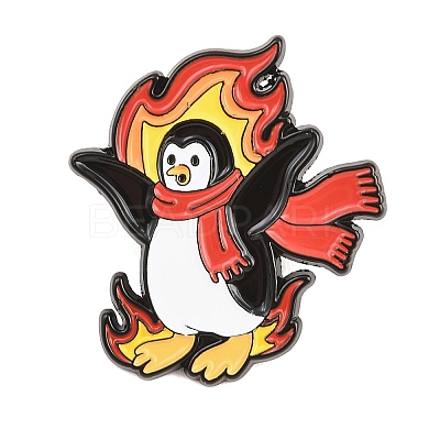 Flaming Animal Alloy Enamel Pins JEWB-G046-05I-1