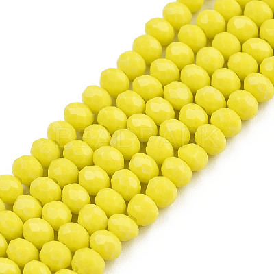 Opaque Solid Color Glass Beads Strands EGLA-A034-P8mm-D26-1