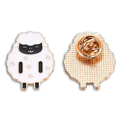 Sheep Shape Enamel Pin JEWB-N007-217-1