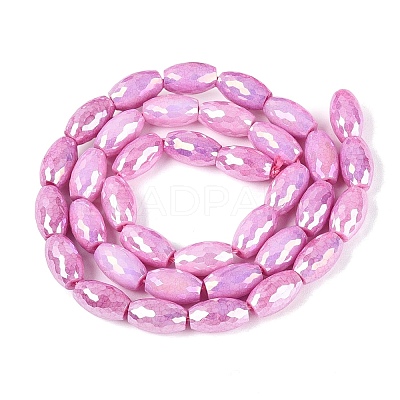 Anti-Tarnish Electroplate Glass Beads Strands EGLA-Q130-02A-11-1