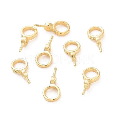 925 Sterling Silver Screw Eye Peg Bails STER-D035-46G-1