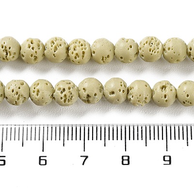 Synthetic Lava Rock Dyed Beads Strands G-H311-08A-01-1