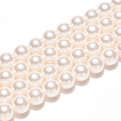 Baking Paint Pearlized Glass Pearl Bead Strands HY-N002-6mm-A11-1
