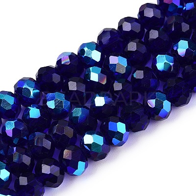 Electroplate Glass Beads Strands EGLA-A044-T6mm-L06-1