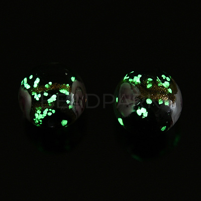 Luminous Handmade Gold Sand Lampwork Beads X-LAMP-T021-03J-1