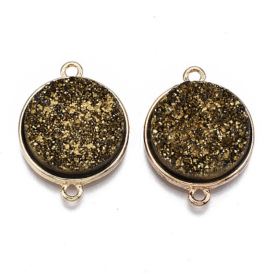 Natural Druzy Agate Links Connectors G-T131-86G-1
