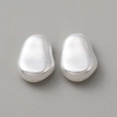 Opaque ABS Plastic Imitation Pearl Beads KY-WH0049-10A-1