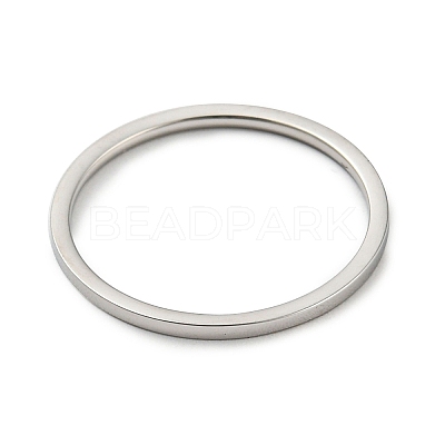 Non-Tarnish 304 Stainless Steel Simple Plain Band Finger Ring for Women Men RJEW-F152-05P-E-1