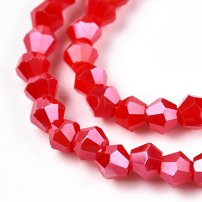Opaque Solid Color Electroplate Glass Beads Strands LS-EGLA-A039-P2mm-A02-1