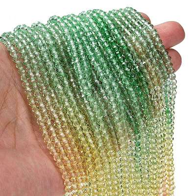 Transparent Painted Glass Beads Strands DGLA-A034-T4mm-A04-1