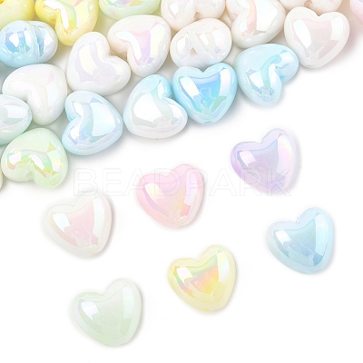 40Pcs UV Plating Acrylic Beads MACR-FS0002-18-1
