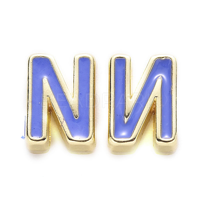 Rack Plating Alloy Enamel Beads ENAM-S122-033N-NR-1