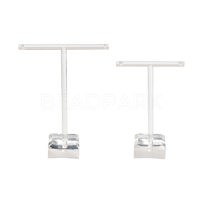 T Bar Organic Glass Earring Display Stand EDIS-G001-01-1