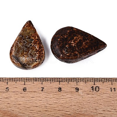 Natural Tree Bark Agate Pendants G-Q606-20-1