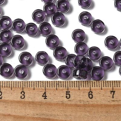 Transparent Colours Glass Seed Beads SEED-E001-T3x6mm-04-1
