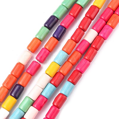 Synthetic Turquoise Beads Strands TURQ-G120-4x6mm-11-1