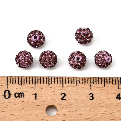 Polymer Clay Rhinestone Beads RB-A053-6mm-10-1
