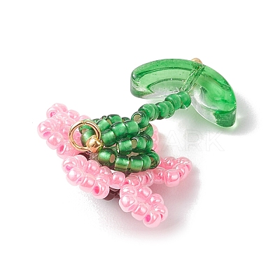 Seed Glass Beaded Pendants PALLOY-MZ00875-01-1