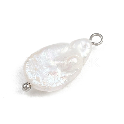Natural Freshwater Pearl Keshi Pearl Pendants STAS-D378-06B-P-1