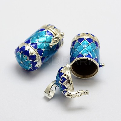 Brass Prayer Box Pendants KK-D528-16-1
