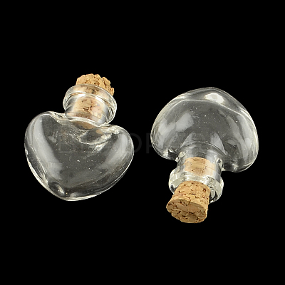 Heart Glass Bottle for Bead Containers LS-X1-AJEW-R045-02-1