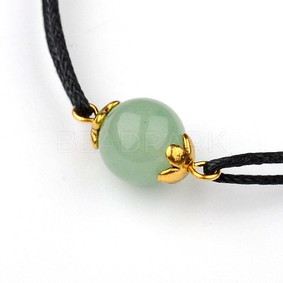 Gemstone Adjustable Link Bracelets BJEW-JB01554-02-1