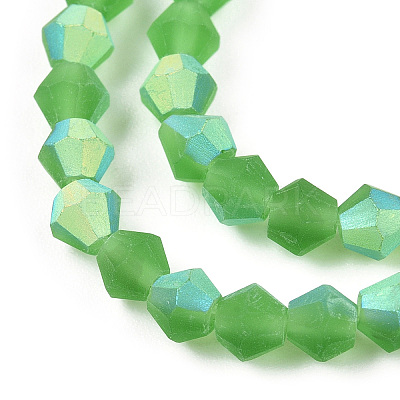 Imitate Austrian Crystal Bicone Frosted Glass Beads Strands EGLA-A039-T2mm-MB03-1