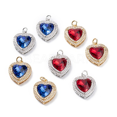 Brass Micro Pave Cubic Zirconia Pendants KK-G404-B-01-1