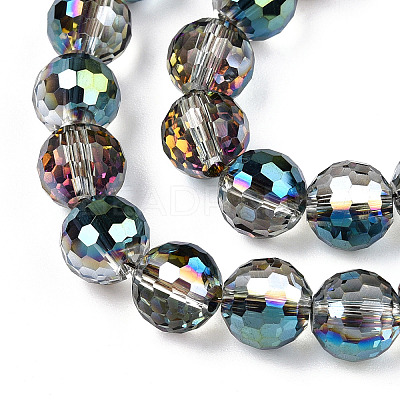 Transparent Electroplate Glass Bead Strands X-EGLA-TAC0003-04J-1