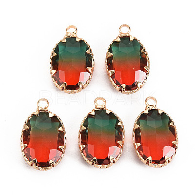 Gradient Color Glass Pendants GLAA-S193-006-B12-1