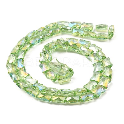 AB Color Plated Transparent Glass Beads Strands EGLA-P051-06A-A12-1