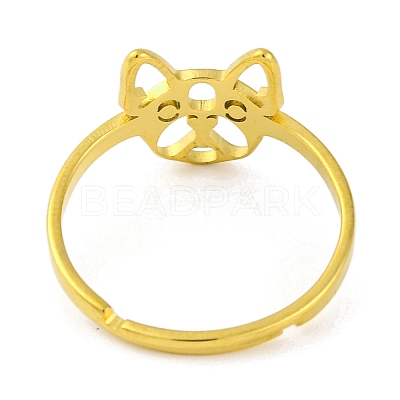 201 Stainless Steel Adjustable Ring for Women RJEW-D082-01A-1