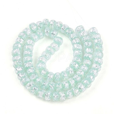 Luminous Handmade Silver Foil Glass Beads Strands FOIL-N029-02B-05-1