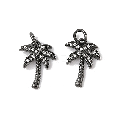 Brass Micro Pave Cubic Zirconia Pendants ZIRC-K070-38B-1