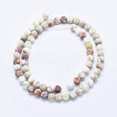 Natural Imperial Jasper Beads Strands G-A175C-6mm-01-1