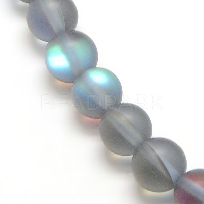 Synthetic Moonstone Beads Strands G-F142-8mm-02-1
