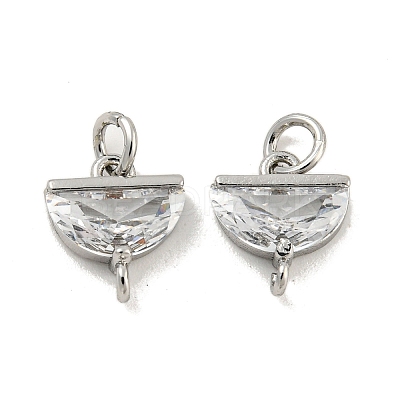 Brass with Clear Cubic Zirconia Pendant Bail KK-G490-05P-1