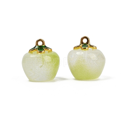 Transparent Glass Apple Pendants DGLA-E004-16A-1