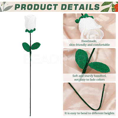 Flower Cotton with Iron Knitted Costume Ornament Accessories DIY-WH0570-09A-1