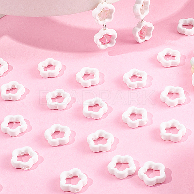 100Pcs Opaque Acrylic Beads MACR-SC0002-25-1