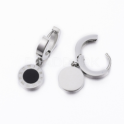 304 Stainless Steel Hoop Earrings EJEW-H338-34P-1