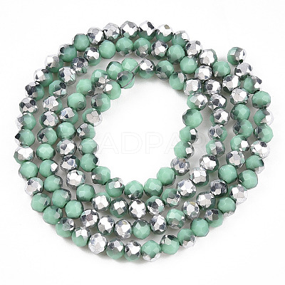 Electroplate Opaque Glass Beads Strands LS-EGLA-A034-P4mm-M13A-1