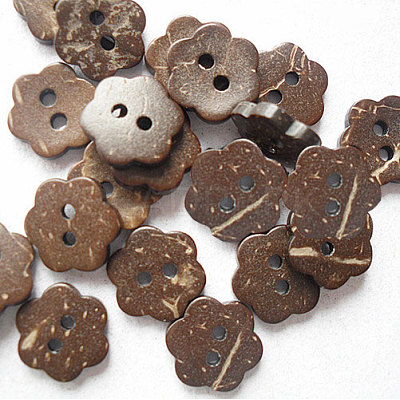 Round 2-hole Basic Sewing Button Shaped in Flower NNA0Z0K-1