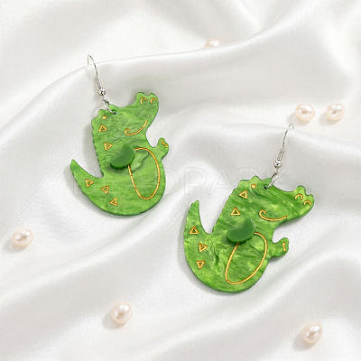 Printed Acrylic Dangle Earrings WGE1941-01-1