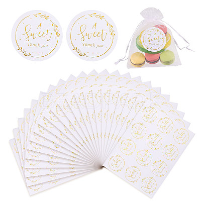 30 Sheets Plastic Self-adhesive Stickers STIC-CA0001-04-1