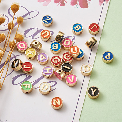 Alloy Enamel Spacer Beads ENAM-FW0001-001-NR-1